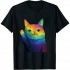 Ulloord Cute Unicorn Cat Colored T-Shirt