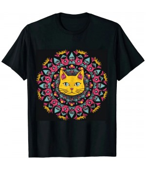 Ulloord Cute Colourful Cat T-Shirt