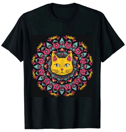 Ulloord Cute Colourful Cat T-Shirt