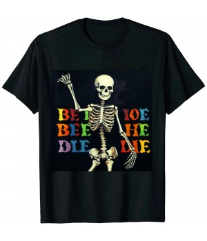 Ulloord Skeleton Dabbing Dare To Be Yourself T Shirt Funny Autism T-Shirt