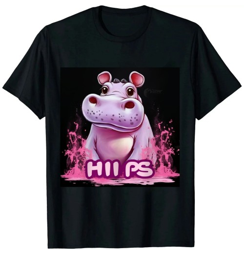 Ulloord Just A Girl Who Loves Hippos Pink Hippopotamus Women Gift T-Shirt