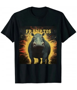 Ulloord Hippo Shirt My Spirit Animal Love Hippos Retro Hippopotamus T-Shirt