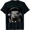 Ulloord Funny Guinea Pig Graphic Tees Guinea Pig Shirt Headphones T-Shirt