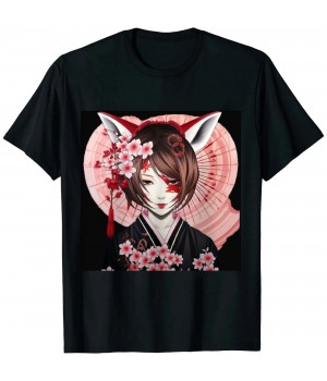 Ulloord Anime Girl Hiding Her Face - For Back To School T-Shirt