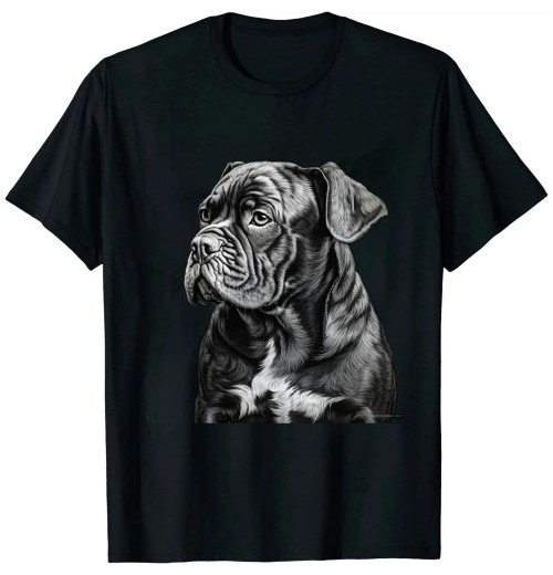 Ulloord Funny French Bulldog Frenchie Black and White T-Shirt