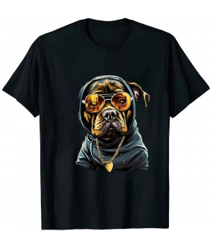 Ulloord Funny French Bulldog Frenchie Rap hip hop R&B T-Shirt