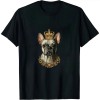 Ulloord Funny French Bulldog Frenchie with a Golden Crown T-Shirt