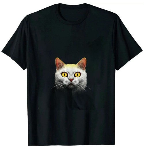 Ulloord Ew, People Vintage Black Cat For Cat Lover, Cat Mom, Cat Dad T-Shirt