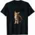 Ulloord Cat Portrait Artwork | Animal Motif Cat T-Shirt