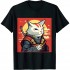 Ulloord Ancient Japanese Cat Art - Vintage Ninja Cat T-Shirt