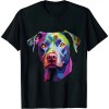 Ulloord American Pitbull Terrier Pop Art Portrait for Dog Owners T-Shirt