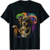 Ulloord Peace Sign Hand Dachshund Mens Womens Mardi Gras Dachshund T-Shirt