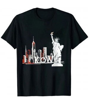 Ulloord NYC New York City Skylines statue of liberty Birds T-Shirt