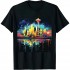 Ulloord Seattle City Skyline Abstract Graphic Tee for Home Decor Men T-Shirt