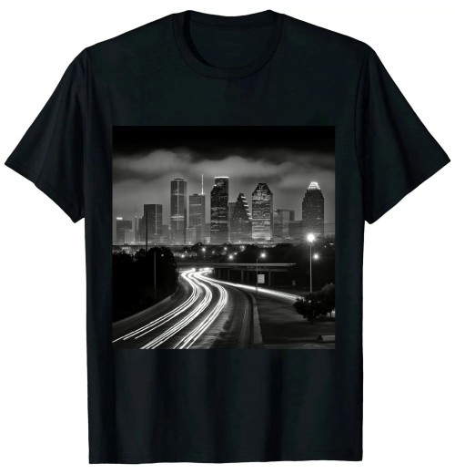 Ulloord Houston Texas Downtown City Skyline TX Gifts For Men Women T-Shirt