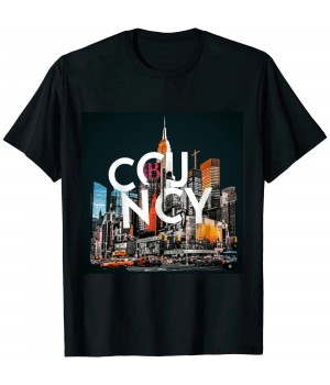 Ulloord NYC Tshirt Skylines New York City That Never Sleeps Gift Tee T-Shirt