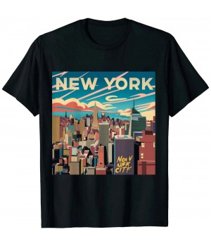 Ulloord New York , New York Skyline T-Shirt