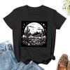 Shangniulu Womens Western Shirts Casual Desert Cactus Tshirts Cute Country Short Sleeve Graphic Tees Plus Size Tops for Women