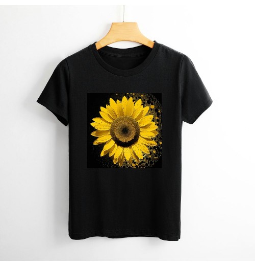 Shangniulu Sunflower Shirts for Women Flower Graphic Tees Shirts Inspirational Tees Casual Faith Shirt Tops