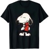 Shangniulu Valentine Snoopy Hugging Heart T-Shirt