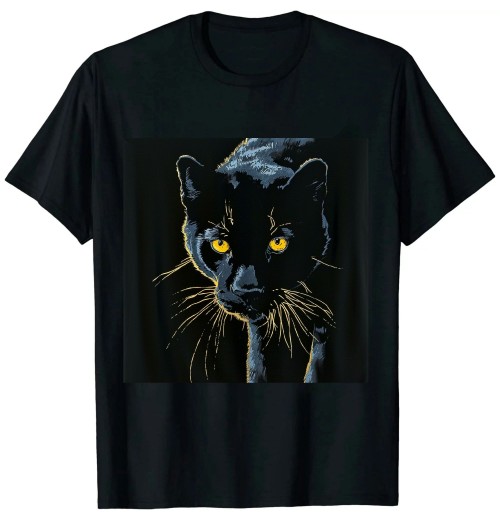 black panther walking for lovers Animal leopard & jaguar T-Shirt