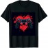 Gamer Heart Valentines Day Video Games Boys Kids Teens T-Shirt