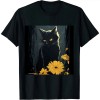 Cat Pattern Classic Fit Round Neck T-shirt