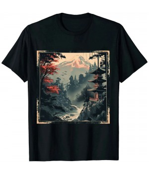 Shangniulu Natural landscape classic crew-neck T-shirt