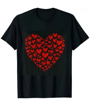 Shangniulu Valentines Day Shirts Women Men Kids Girls Cute Love Heart T-Shirt