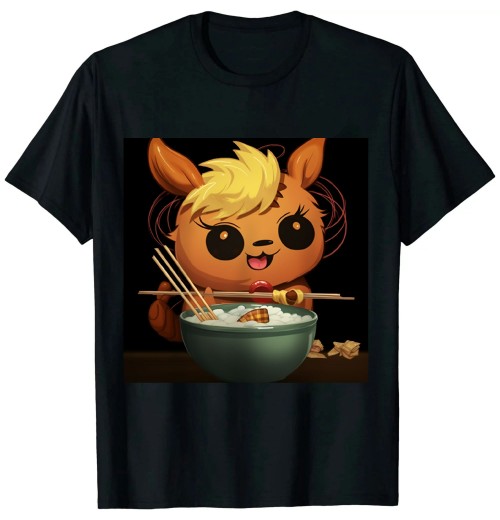 Shangniulu Classic cartoon print crew neck T-shirt