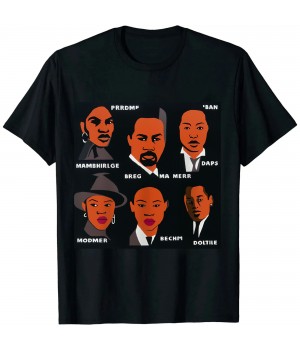 Shangniulu Black leadership print crew neck T-shirt