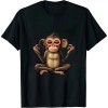 Monkey Calm meditation graphic T-shirt