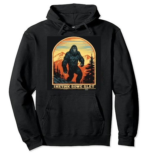 Shangniulu Gorilla print black hoodie