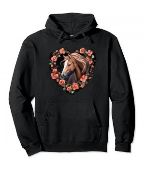 Shangniulu Heart With Horse Head For Horseback Riding Horse Pullover Hoodie