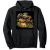 Shangniulu Zoo Animals Hoodie Hoodie, Zoo Hoodie, Wildlife Hoodie Pullover Hoodie