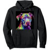 Shangniulu American Pitbull Terrier Pop Art Portrait for Dog Owners Pullover Hoodie