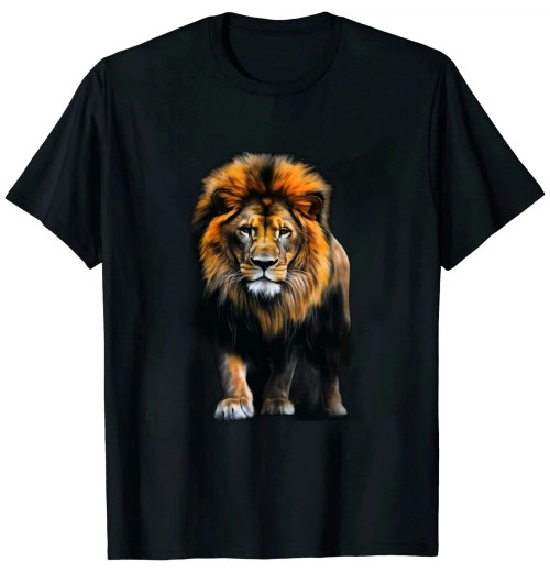 Shangniulu Lion Art - Animal Lovers Motif Artwork Animal Lion T-Shirt