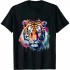 Shangniulu Tiger Artwork - Colourful Animal Art Tiger T-Shirt