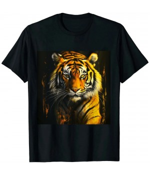 Shangniulu Tiger Artwork - Animal Art Zoo Tiger T-Shirt