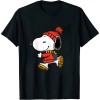 Shangniulu Snoopy and Woodstock Skate Holiday T-Shirt