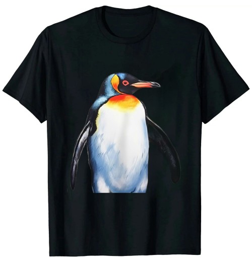 Shangniulu Penguin Animal Print Zoo Art Penguin T-Shirt