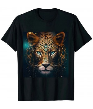 Shangniulu Leopard Artwork Fantasy - Art Animal Leopard T-Shirt