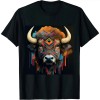 Shangniulu Bison Colourful Art Animals Zoo Artwork Bison T-Shirt