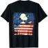 Shangniulu USA Wood House Snoopy T-Shirt T-Shirt