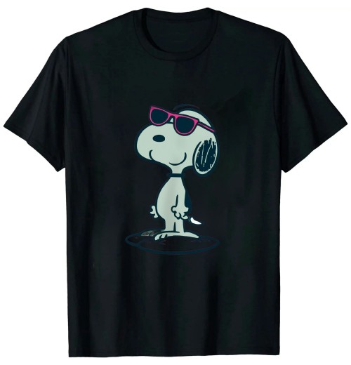 Shangniulu cool Snoopy in pink T-Shirt