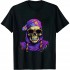 Shangniulu Rebellious Shades: Edgy Skull in Sunglasses Graphic Design T-Shirt