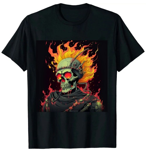 Shangniulu Funky and Fabulous: Quirky Skull Graphic Design T-Shirt