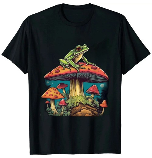 Frog Mushroom Animal Motif Woman Man Mushrooms Animal T-Shirt