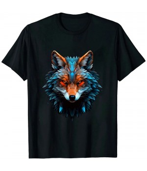 Shangniulu Fox Blue Eyes Animal Fox T-Shirt