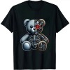 Shangniulu Black short sleeve T-shirt cartoon print round neck T-shirt top